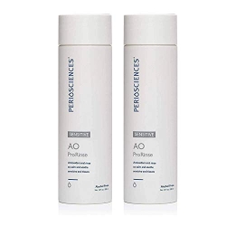 PerioSciences Sensitive Mouthwash Rinse Oral Care Pre Brush - Mint Anti Cavity Dry Mouth Plaque Remover for Healthier Gum Tissue & Teeth Enamel Protection - AO Dentist Recommended Clean - Pack of 2